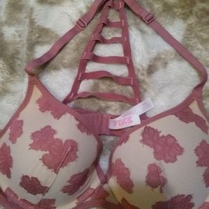 Pink Victoria Secret 36C Razorback Bra